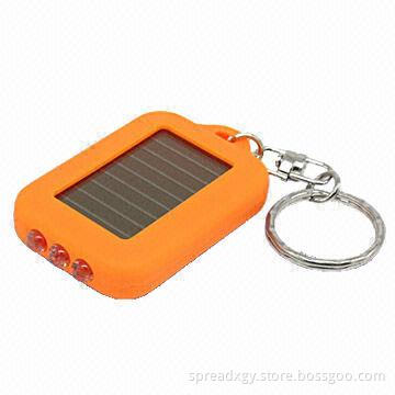 Solar Flashlight with 3 pieces High-brightness LEDs, Solar Panel